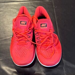 Nike Red Mesh Athletic Sneakers
